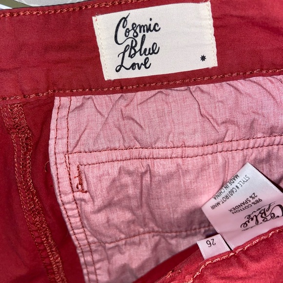 Cosmic x Urban Outfitters cute burgundy cargo style shorts retro y2k bottoms - Picture 5 of 7